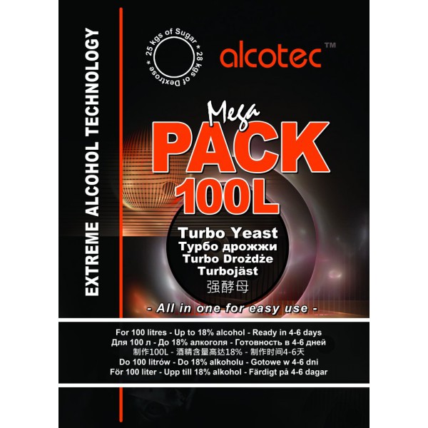 alcotec mega pack 100 l turbo yeast